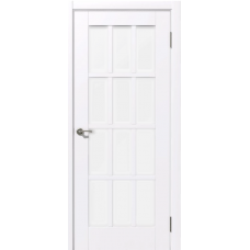 Дверь межкомнатная Дера 696 Софт белый, стекло белый сатинат